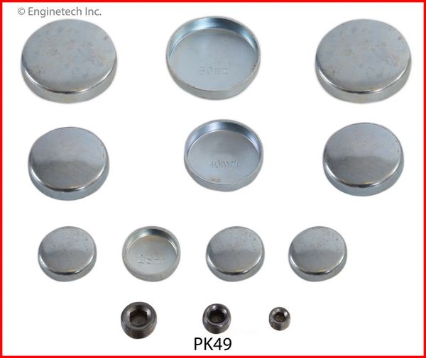 Frost Plug Set - Steel (Enginetech PK49) 78-89