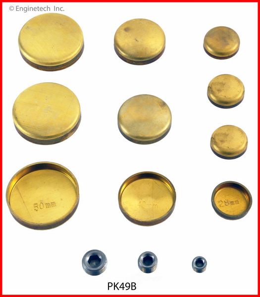 Frost Plug Set - Brass (Enginetech PK49B) 78-89