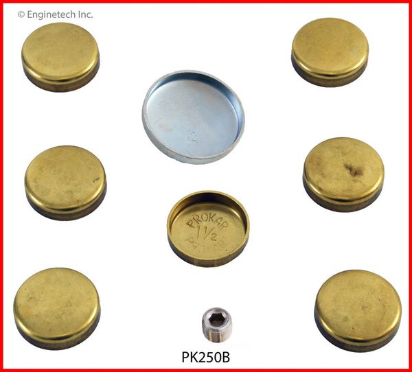 Frost Plug Set - Brass (EngineTech PK250B) 86-92