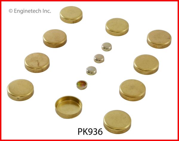 Frost Plug Set - Brass (Enginetech PK936B) 03-10