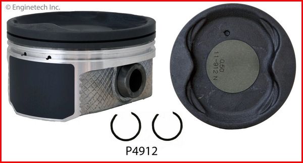 Piston Set - Hyperutectic (EngineTech P4912-8) 98-04