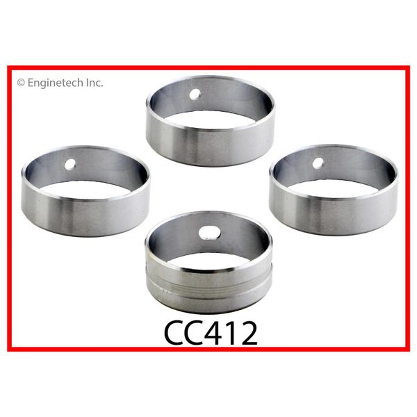 Cam Bearing Set - w/14 Bolt Oil Pan Grooved (EngineTech CC412) 75-85