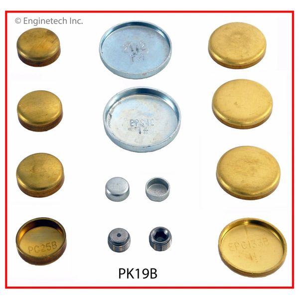 Frost Plug Set - Brass (Enginetech PK19B) 75-95