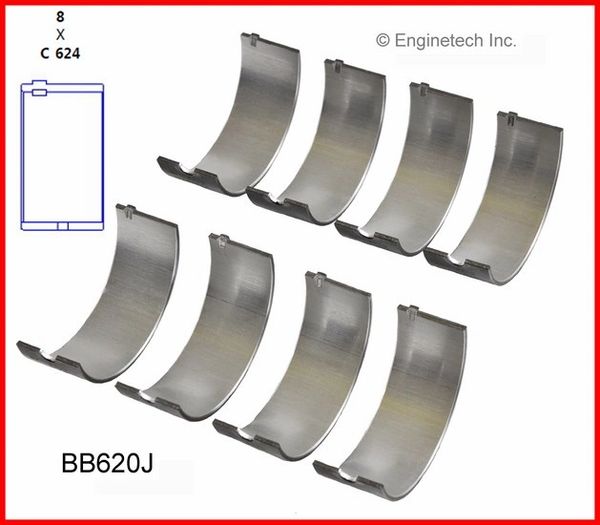 Rod Bearing Set (Enginetech BB620J) 62-03