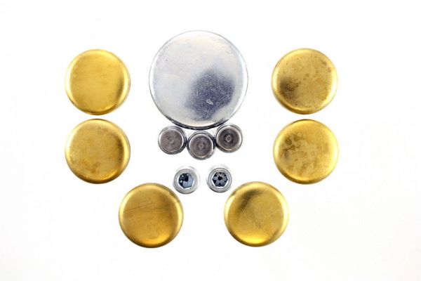 Frost Plug Set - Brass (EngineTech PK10B) 70-82