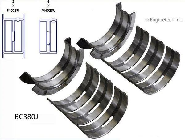 Main Bearing Set (EngineTech BC380J) 72-89