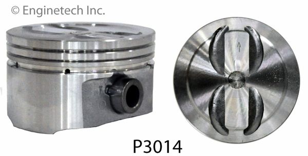 Piston Set - Hyperutectic (EngineTech P3014-6) 92-13