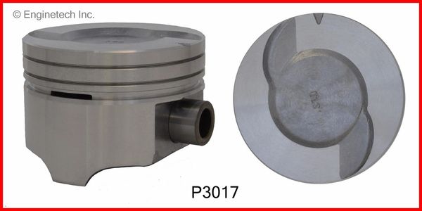Piston Set - Hyperutectic (EngineTech P3017-6) 88-95