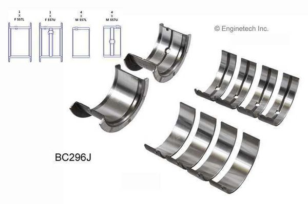 Main Bearing Set (EngineTech BC296J) 67-02