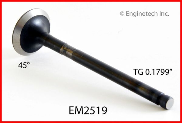 Exhaust Valve - 3.618" OAL (EngineTech EM2519) 88-93