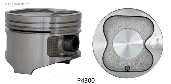 Piston Set - Cast (EngineTech P4300-4) 88-93
