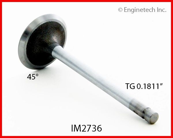 Intake Valve - 3.445" OAL (EngineTech IM2736) 93-97