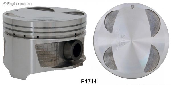 Piston Set - Cast (EngineTech P4714-4) 93-97