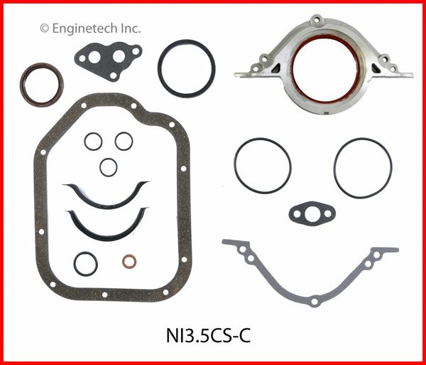 Lower Gasket Set - Includes Rear Main Seal (EngineTech NI3.5CS-C) 95-01