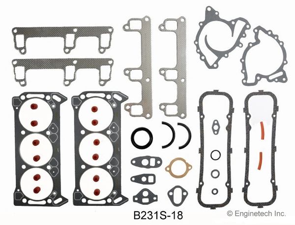 Full Gasket Set - RWD (EngineTech B231S-18) 79-87