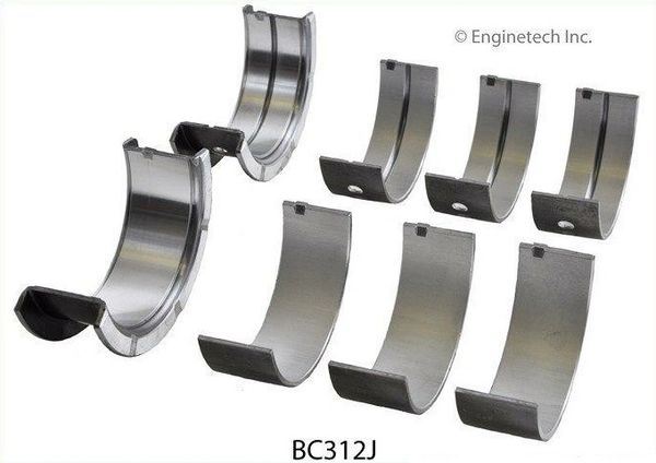 Main Bearing Set - w/Forged Crankshaft (EngineTech BC312J) 60-76