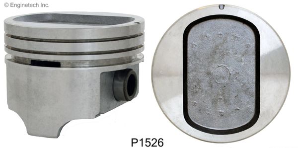 Piston Set - Cast (EngineTech P1526-8) 69-76