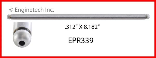 Push Rod - 8.182" (EngineTech EPR339) 78-97