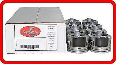 Piston Set - Hyperutectic Dished (EngineTech P5019-9) 84-90