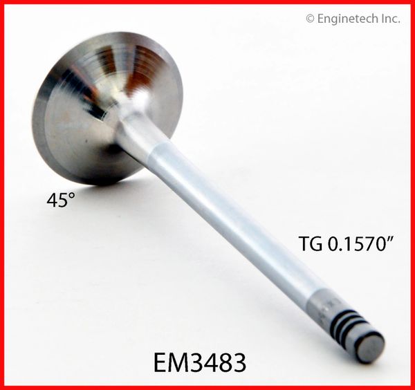 Valve - Exhaust 0.161" Tip to groove (EngineTech EM3483) 97-06