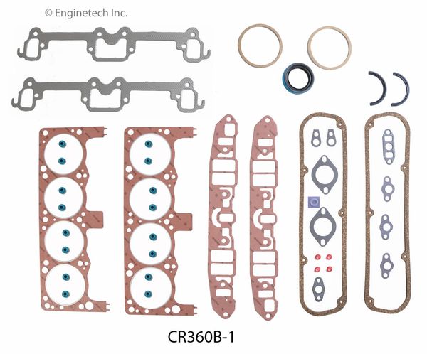 Full Gasket Set (EngineTech CR360B-1) 1992 Only