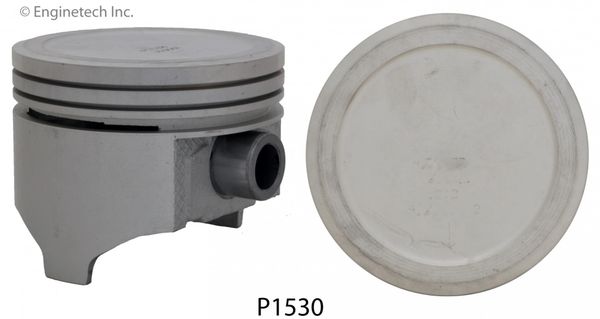 Piston Set - Cast (EngineTech P1530-8) 71-93