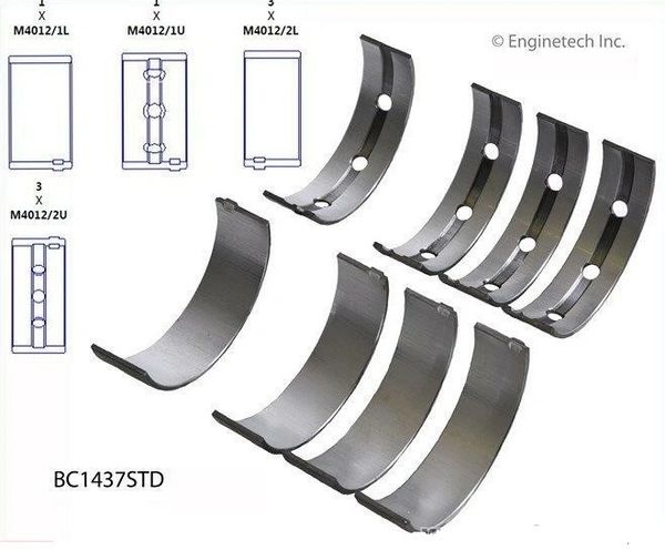 Main Bearing Set (EngineTech BC1437) 88-04