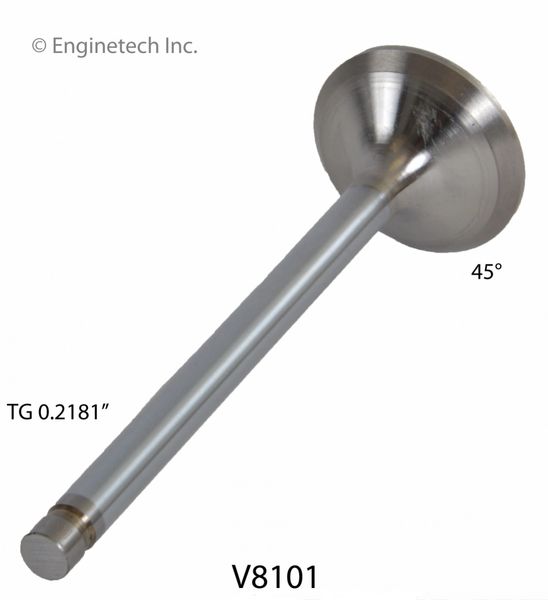 Exhaust Valve (EngineTech V8101) 01-07