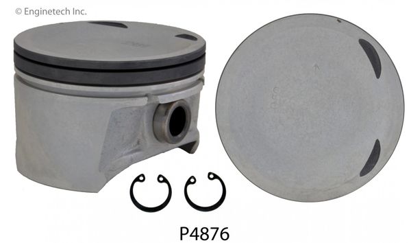 Piston Set - Cast (EngineTech P4876-4) 00-06