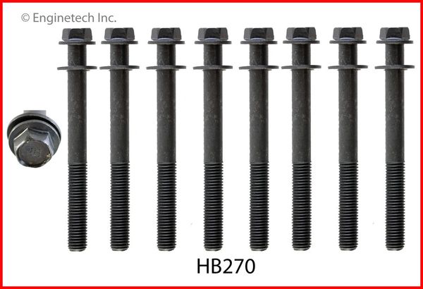 Head Bolt Set - For 1 Head (EngineTech HB270) 99-08