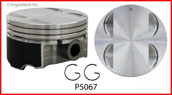 Piston Set - Hyperutectic (EngineTech P5067-6) 07-09