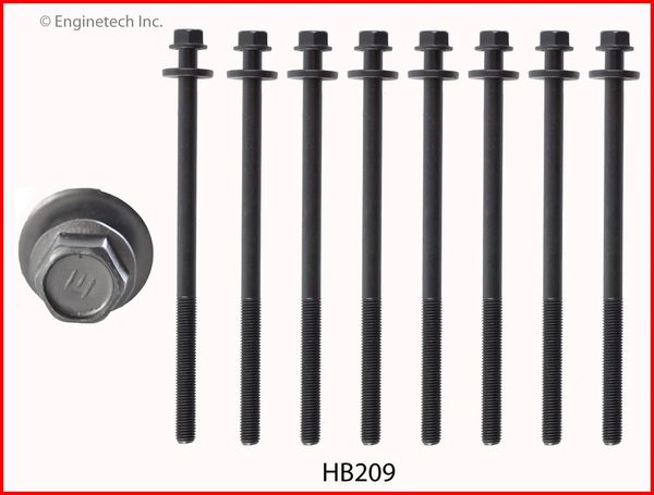 Head Bolt Set - For 1 Head (EngineTech HB209) 98-11