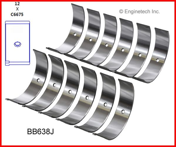 Rod Bearing Set (EngineTech BB638J) 93-97