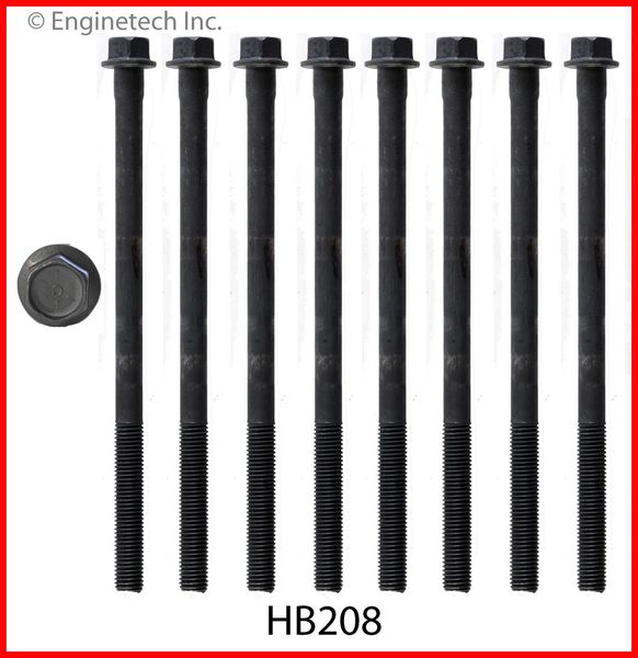 Head Bolt Set - For 1 Head (EngineTech HB208) 93-97