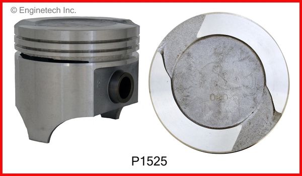 Piston Set - Cast (EngineTech P1525-8) 75-82