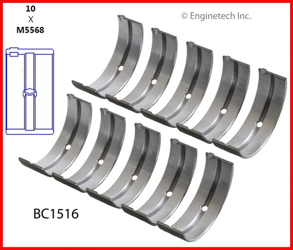 Main Bearing Set (EngineTech BC1516) 86-05