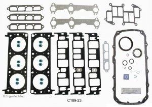 FULL GASKET SET - CAST IRON HEADS (ENGINETECH C189-23) 87-95