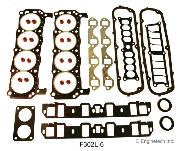 Full Gasket Set (EngineTech F302L-6) 85-95 Non HO