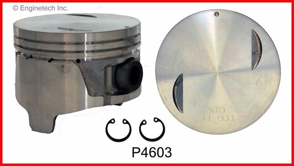 Piston Set - Cast (EngineTech P4603-6) 87-94