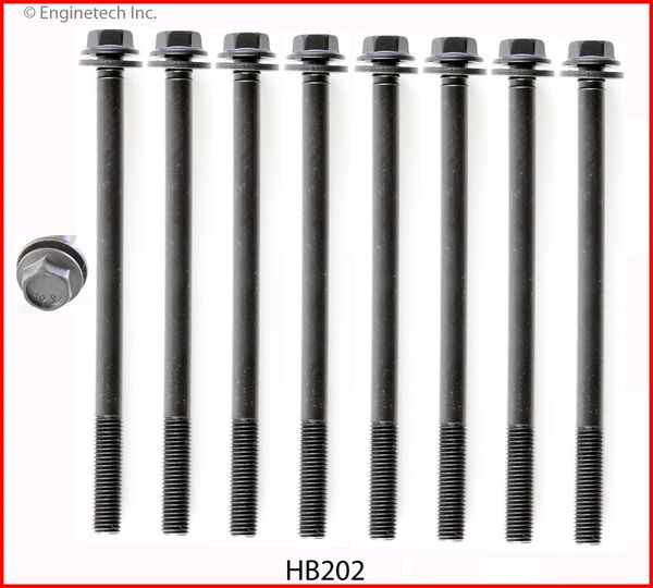 Head Bolt Set - For 1 Head (EngineTech HB202) 02-12