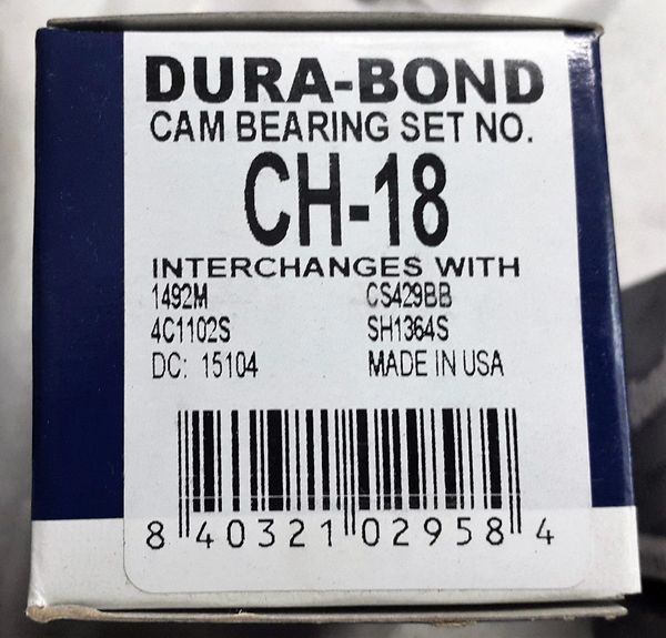 Cam Bearing Set (Durabond CH18) 80-07