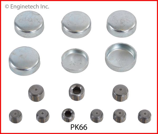 Frost Plug Set - Steel (EngineTech PK66) 93-95