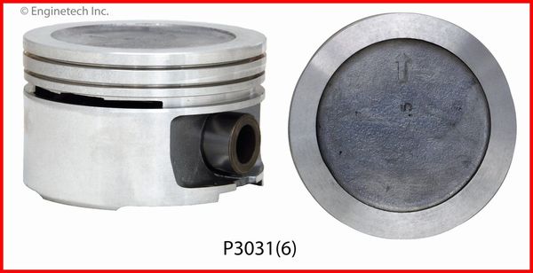 Piston Set - Hyperutectic (EngineTech P3031-6) 93-95