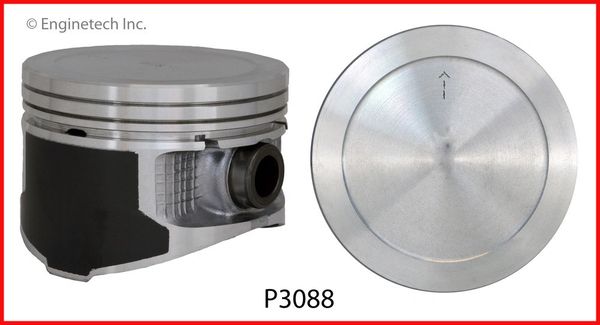 Piston Set - Hyperutectic (EngineTech P3088-4) 95-05