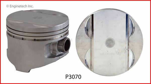 Piston Set - Cast (EngineTech P3070-4) 95-99