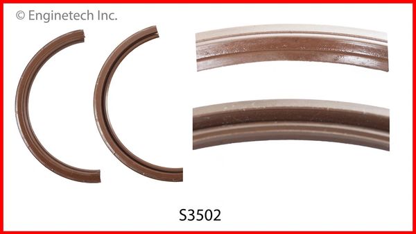 Rear Main Seal - Rubber (EngineTech S3502) 65-76