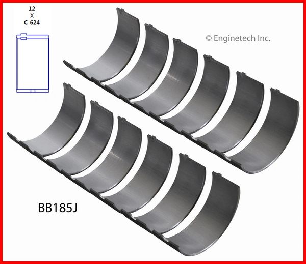 Rod Bearing Set (EngineTech BB185J) 62-84