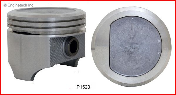 Piston Set - Cast (EngineTech P1520-6) 66-84