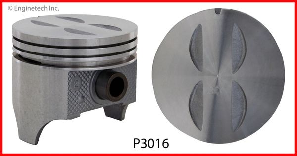 Piston Set - Cast (EngineTech P3016-8) 62-69