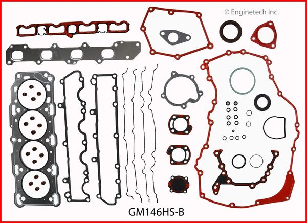 Full Gasket Set (EngineTech GM146K-4) 99-02 See Notes